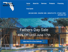 Tablet Screenshot of floridawindowanddoor.com